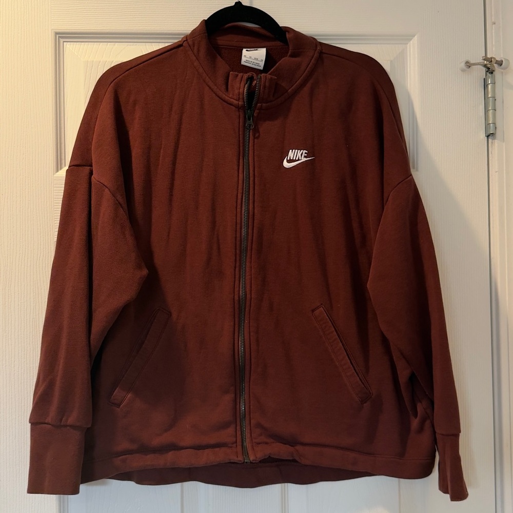 Nike Burgundy Full Zip Jacket